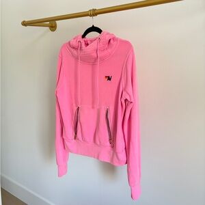 AVIATOR NATION Bright Neon Pink Ninja Hoodie Size XS